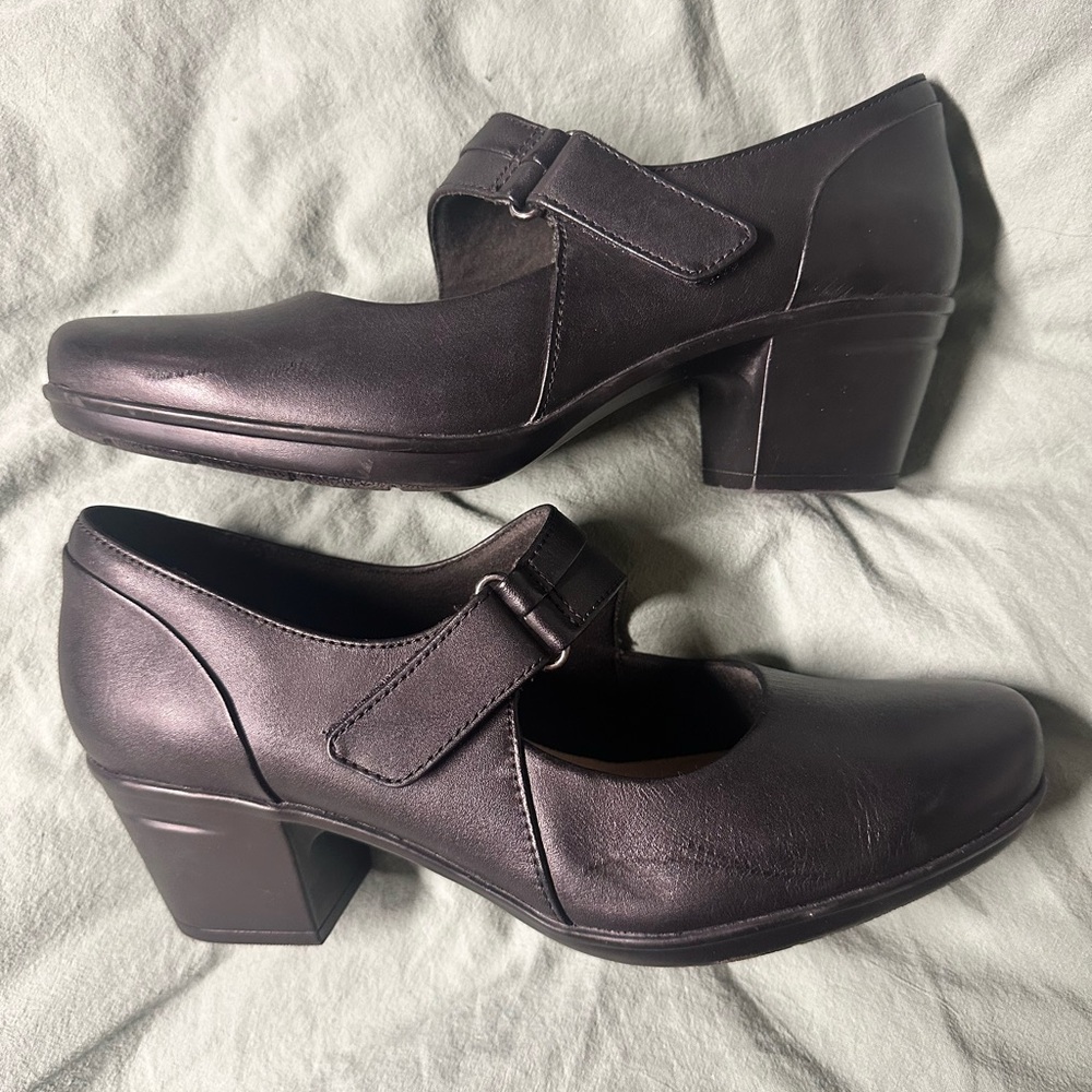 Women’s Black Mary Jane Block Heel Shoes